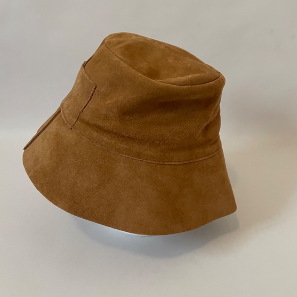 JB x LOC Lack Of Color Tan Suede Leather Bucket Hat, Unisex One Size - Picture 2 of 6